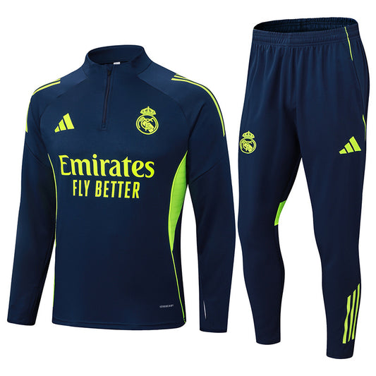 Kit entrenamiento Real Madrid 25/26 Navy Blue and Yellow