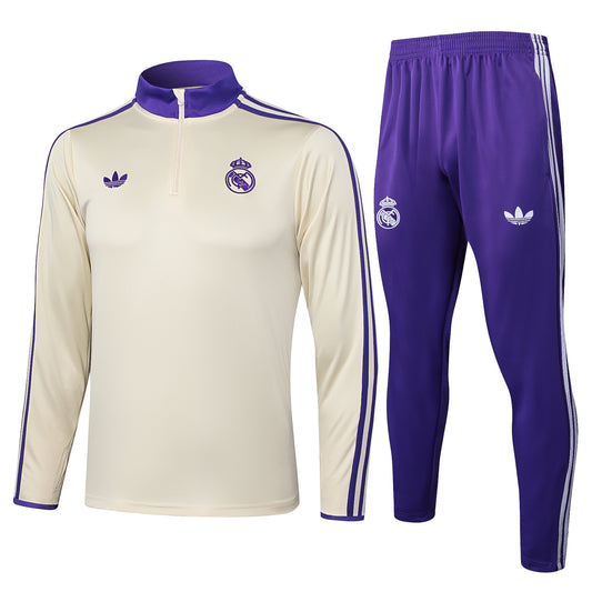Kit entrenamiento Real Madrid 25/26 Beige & Purple
